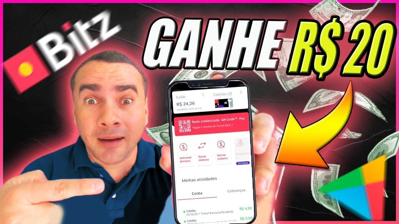 GANHAR R$20 AGORA (Ganhar Dinheiro na Internet App BITZ)