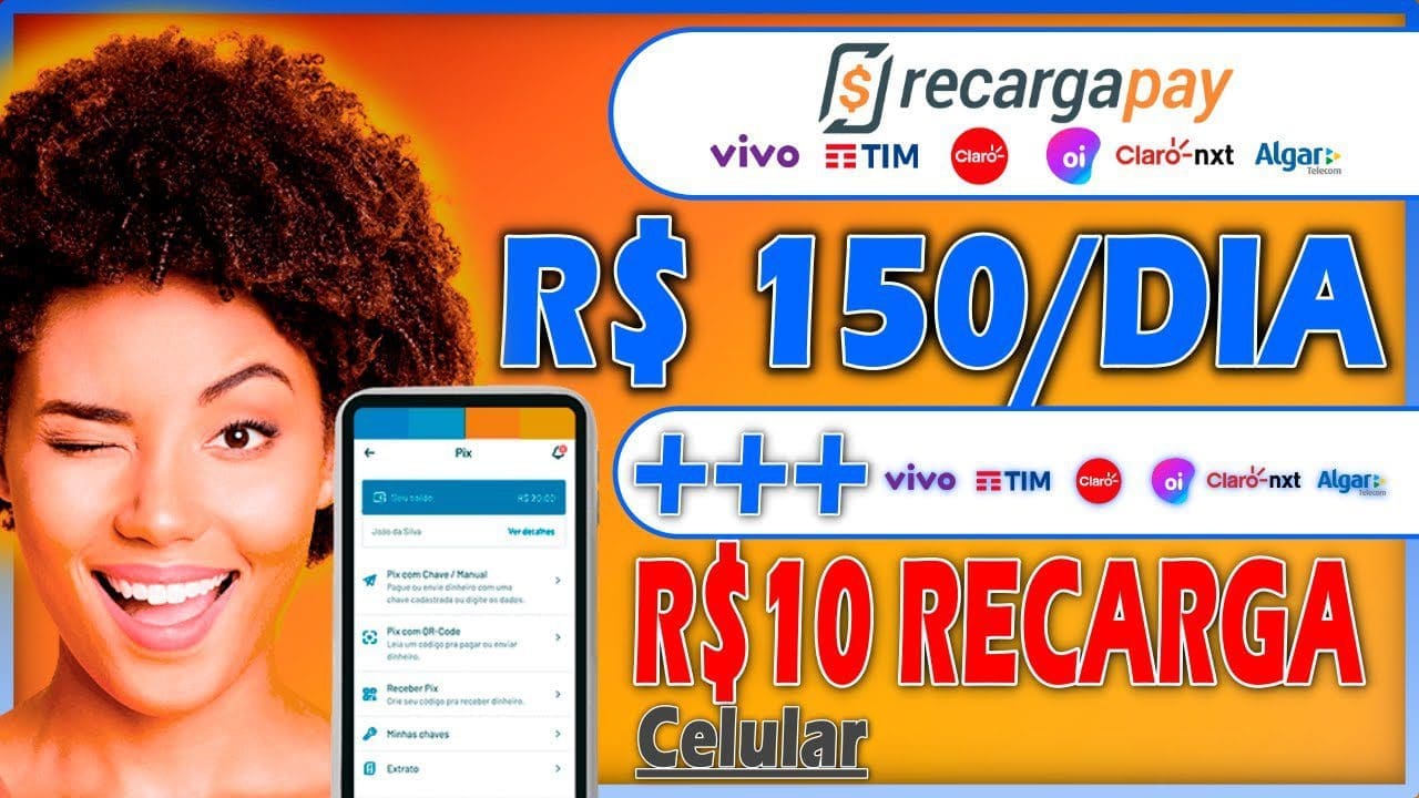 Ganhe R$150 Por Dia Pela Internet | RECARGAPAY (Ganhar Dinheiro na Internet GRÁTIS em 2021)