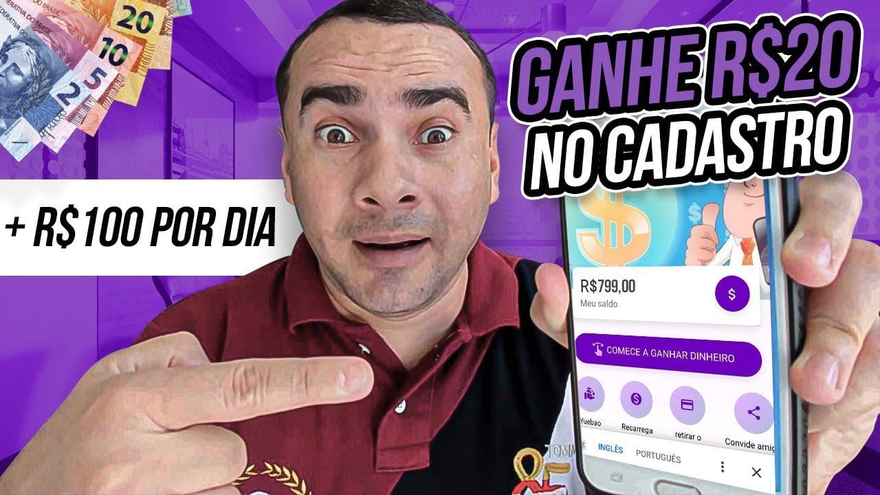 GANHE R$20 NO CADASTRO E R$100 Por Dia COM MISSÕES (NOVO SITE  APP DE GANHAR DINHEIRO ONLINE)