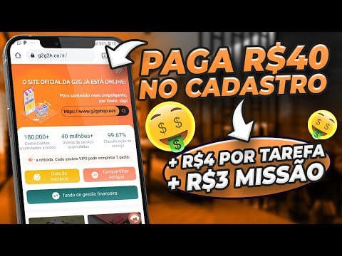 Site Paga R$40 No Cadastro + R$4,00 Tarefa + R$3,00 Missão Ganhar Dinheiro Online (App G2G)