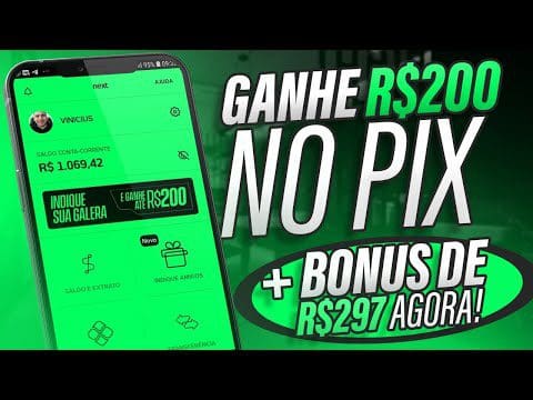 POUCO TEMPO Aplicativo Paga R$200 No Pix + R$297 Forma De Ganhar Dinheiro na Internet (App Next)