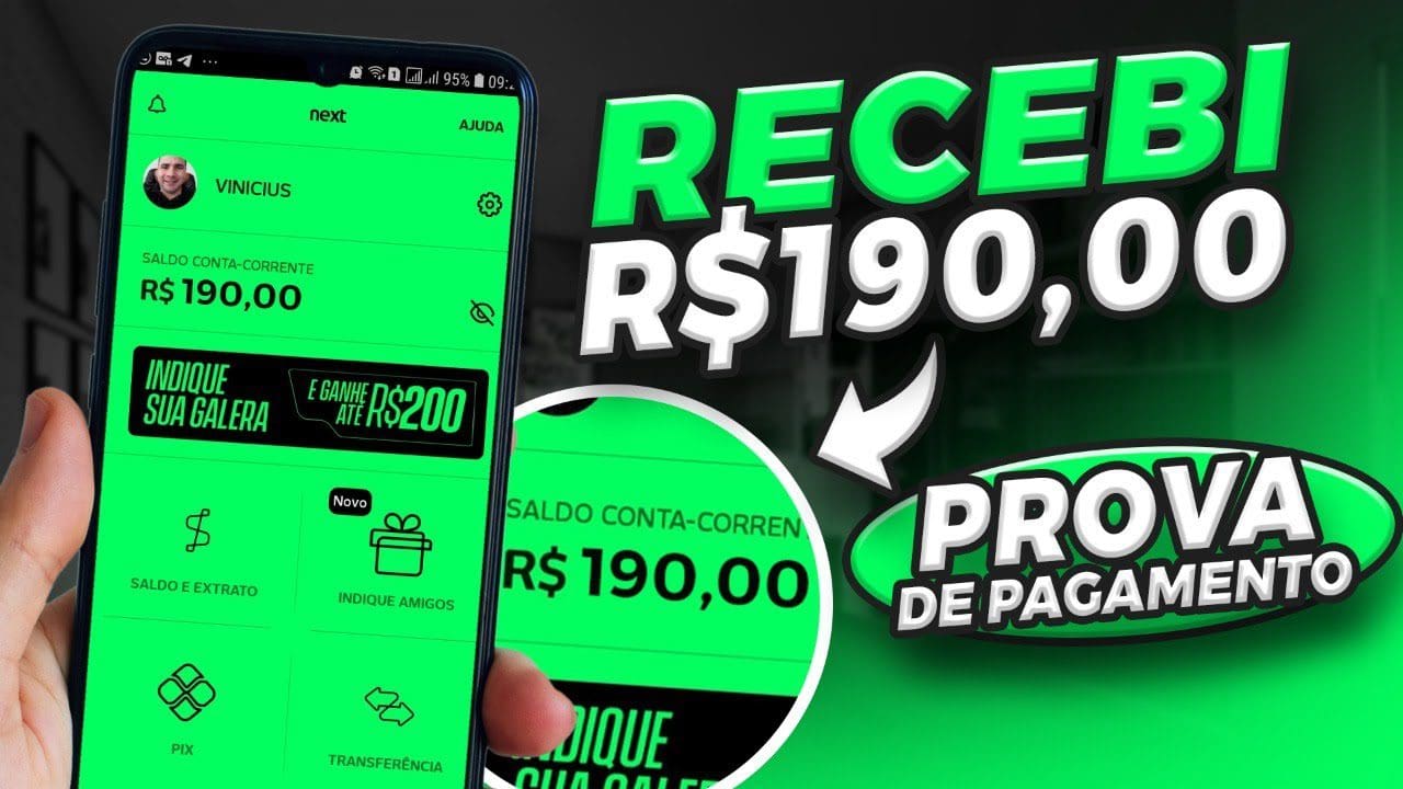 Next Aplicativo PAGA IMEDIATAMENTE R$190,00 GARANTIDO (Ganhar Dinheiro Online)