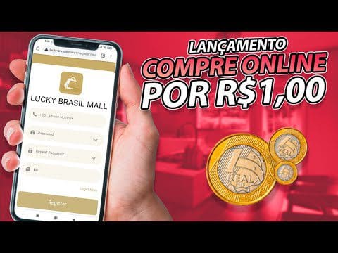 Aplicativo de Compras Online Compre Por R$1,00 Real Ganhe R$1,00 Todo Dia (Lucky-MALL-BR)