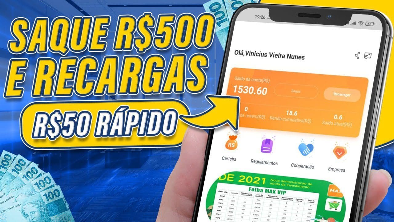 SAQUE R$500 e RECARGAS R$50 no (Aplicativo Max Go Como Ganhar Dinheiro na Internet)