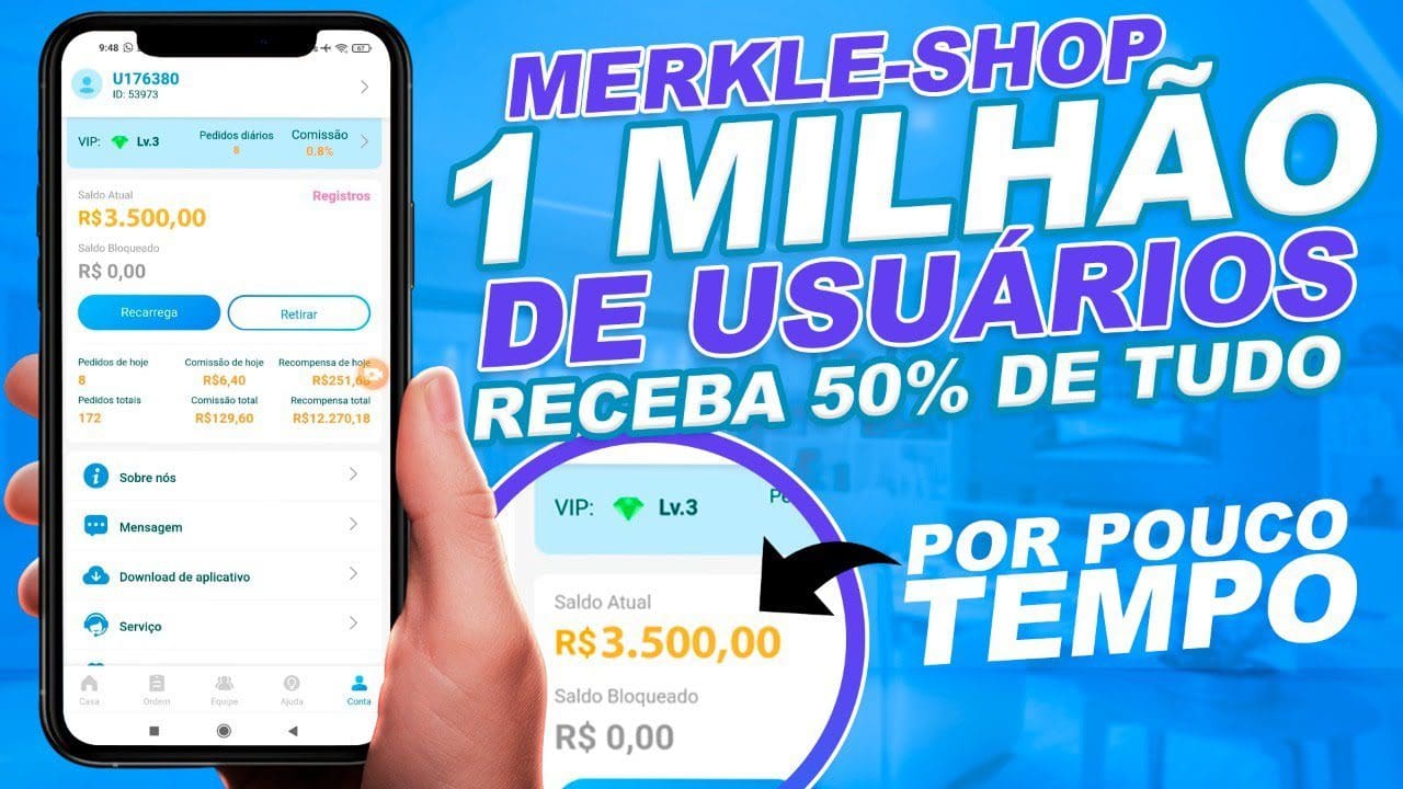 ATUALIZOU APP MERKLE-SHOP PAGA 50% Ganhar Dinheiro Na Internet Com Celular (Pouco Tempo)