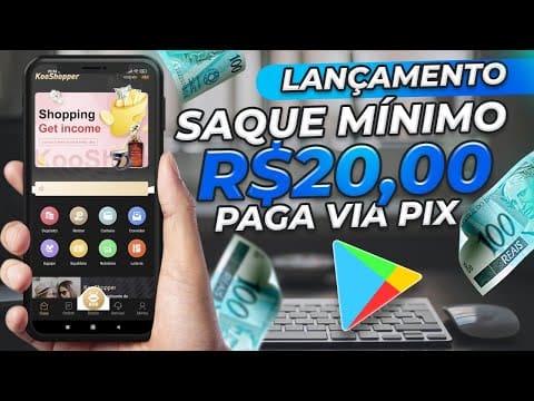 LANÇAMENTO Ganhe Dinheiro Online R$5,00 Agora + R$20 Reais Saque Mínimo (App KooShopper)