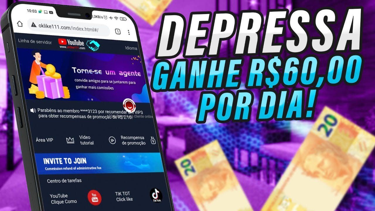 Fácil Como Ganhar Dinheiro R$60 Dia no Tiktok e Youtube Assistindo Vídeos (APP OKLIKE)