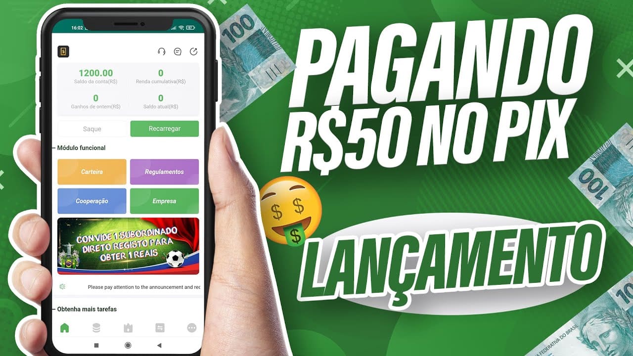 LANÇOU Aplicativo Pagando R$50 No Pix Melhor Forma De Ganhar Dinheiro na Internet (ACCE GO)