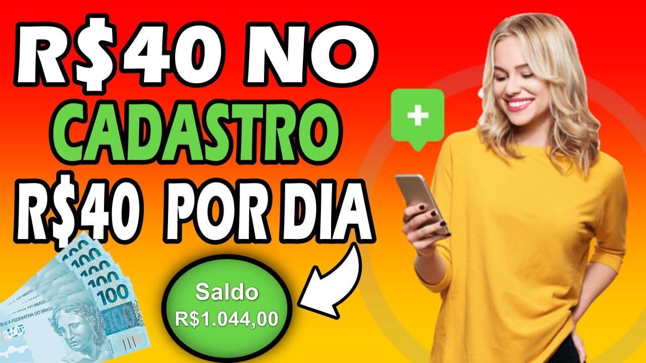 Rápido Baixe esse APP e GANHE R$40 no CADASTRO + R$40 POR DIA SEM FAZER NADA NO PIX (URGENTE)