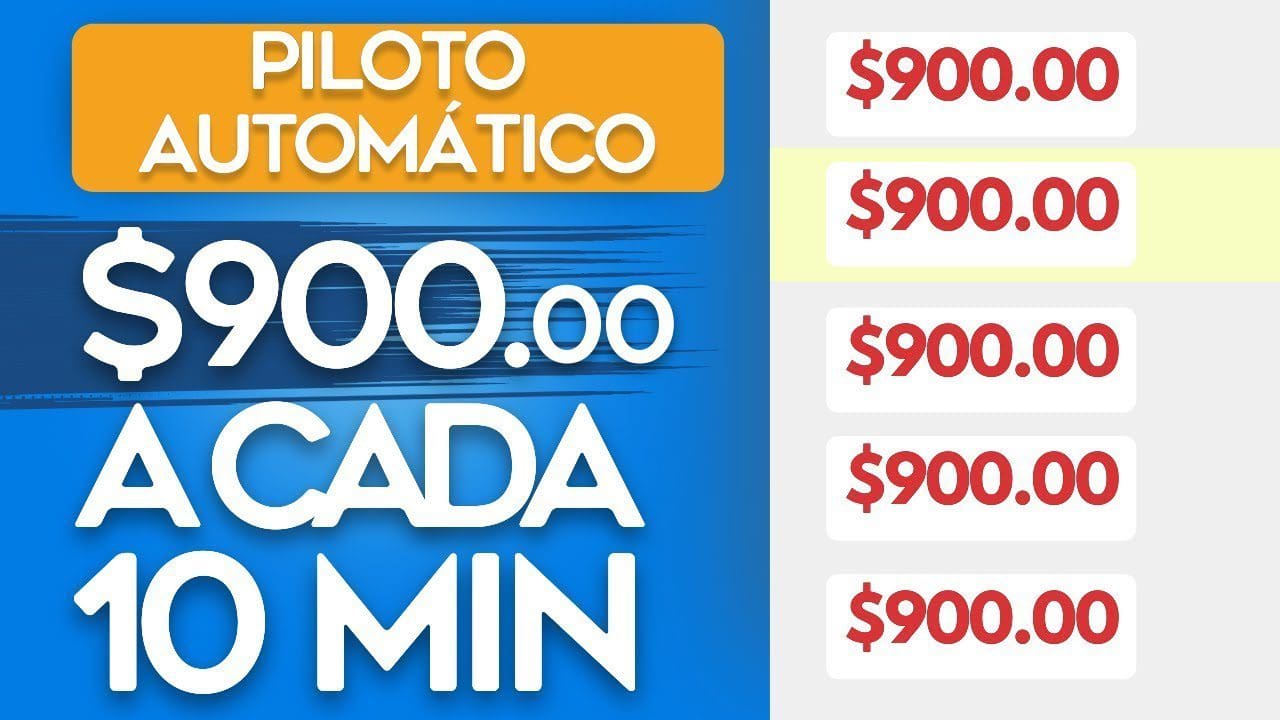 Ganhe $900 A Cada 10 Minutos Automaticamente de GRAÇA – Como Ganhar Dinheiro na Internet