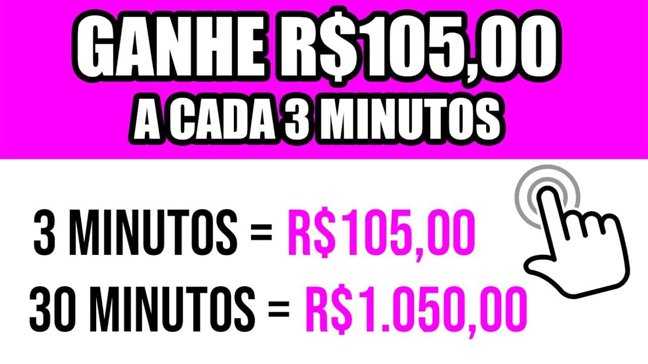 GANHE R$105 A CADA 3 MINUTO NESSE APP SEM PARAR +Prova de Pagamento/como ganhar dinheiro na internet