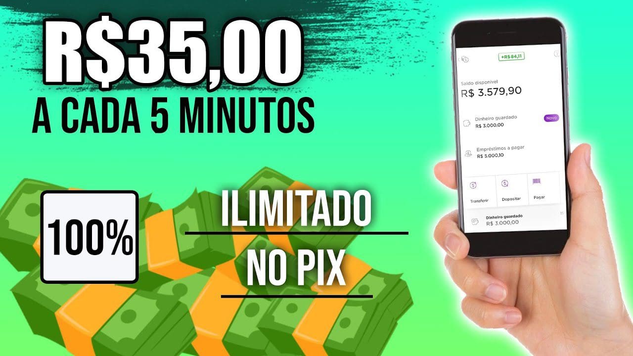 Ganhe R$25,00 A cada 5 minutos Ilimitado no PIX [PAGOU R$2.000] Como Ganhar Dinheiro na Internet