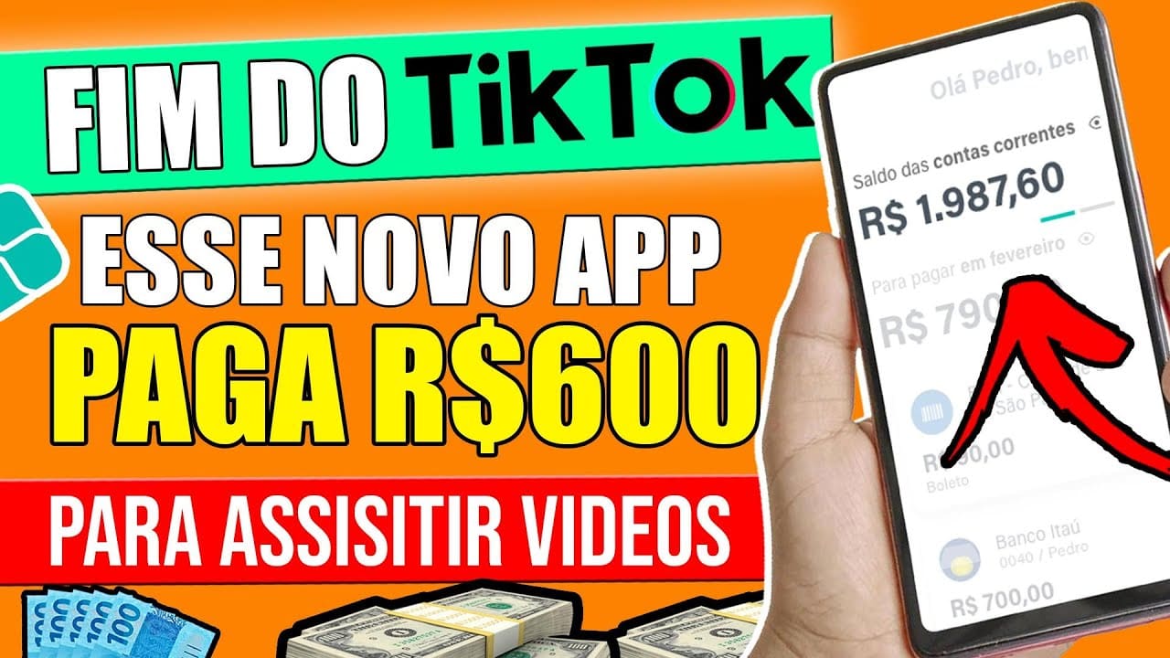 [FIM TIKTOK🔥] NOVO APP PARA GANHAR DINHEIRO ASSISTINDO VÍDEOS ✅😧Como Ganhar Dinheiro na Internet