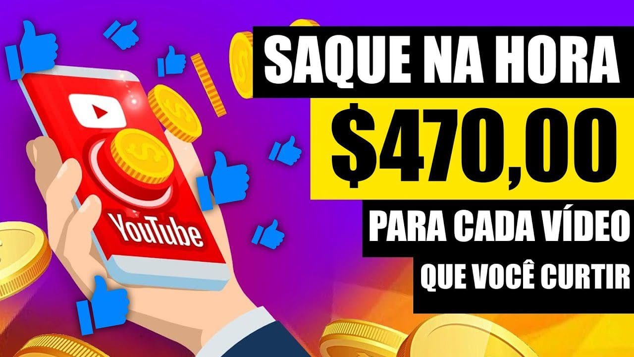 Ganhe R$470 Para Cada Vídeo que Você Curtir no seu Celular (REVELADO) Ganhar Dinheiro Online