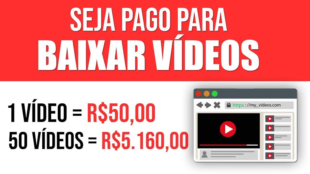 Ganhe $670 Baixando Vídeos do Youtube [Baixe 50 Vídeos = R$5.160,00] – Ganhar Dinheiro Online