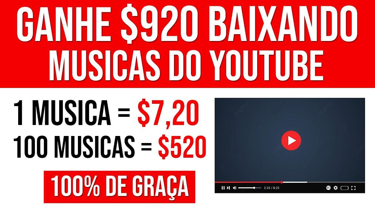 Ganhe $920 Baixando Músicas do Youtube [Baixe 70 Músicas = R$3.600,00] – Ganhar Dinheiro Online