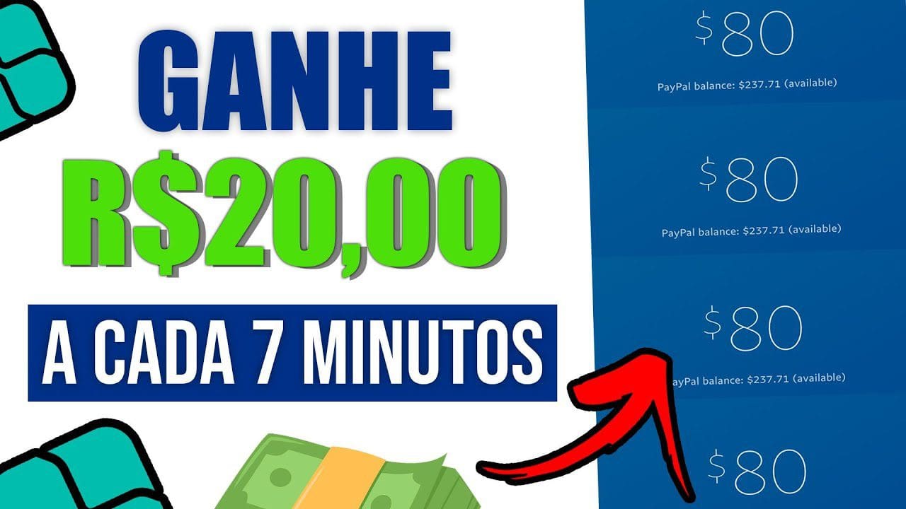 Receba $20,00 A Cada 7 Minutos no seu Pix [Prova de Pagamento] Como Ganhar Dinheiro na Internet