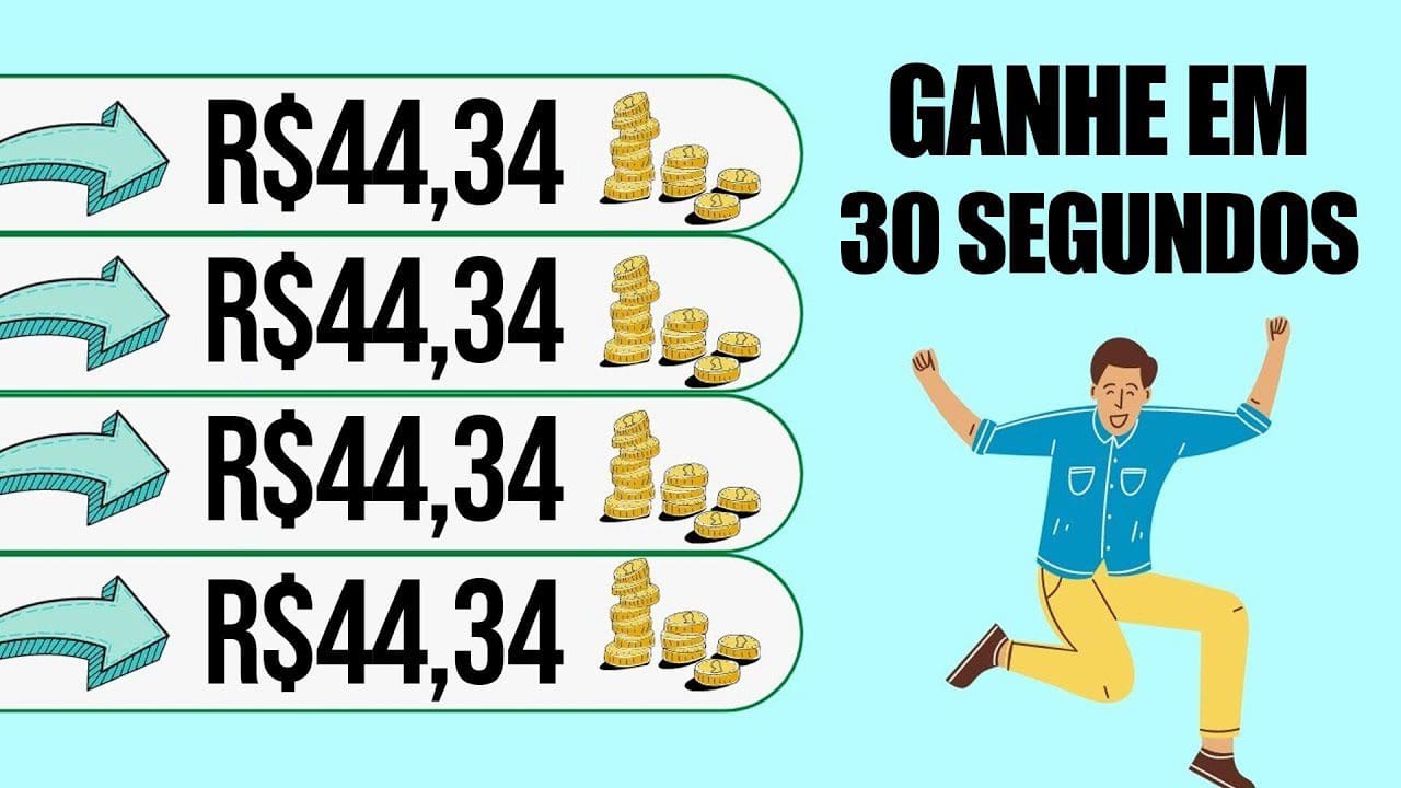 Copie e Cole e Ganhe R$44,34 em 30 Segundos GRATUITAMENTE [Prova de Pagamento]Ganhar Dinheiro Online