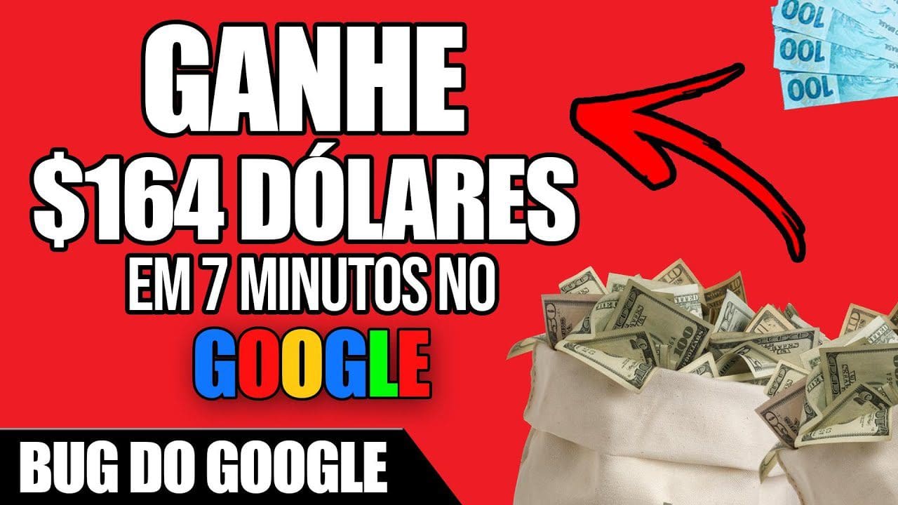 Como Ganhar R$164 Dólares em 7 Minutos No Google [USANDO ESSE HACK] Provado 😳Ganhar Dinheiro Online