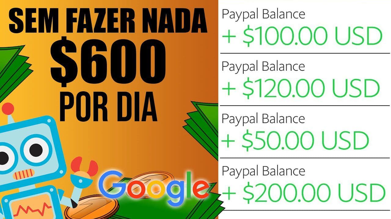 ROBÔ do GOOGLE PAGA $600/DIA de GRAÇA (Ganhe dinheiro Dormindo) [PROVADO] Ganhar Dinheiro Online