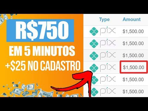 Saque $750 em 5 Minutos NESSE APP +GANHE $25 NO CADASTRO E JA PODE SACAR/Ganhar Dinheiro na Internet