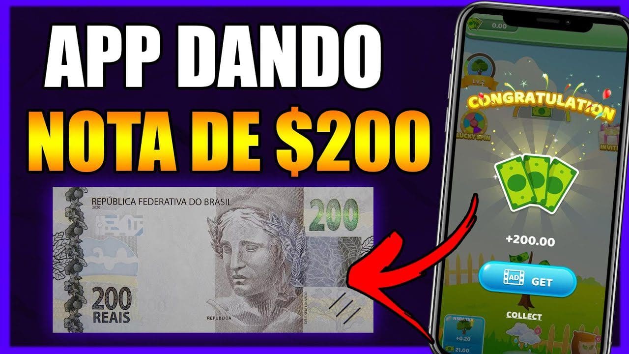 NOVO APP DANDO uma NOTA de R$200,00 para JOGAR [Prova de Pagamento] APLICATIVO PARA GANHAR DINHEIRO