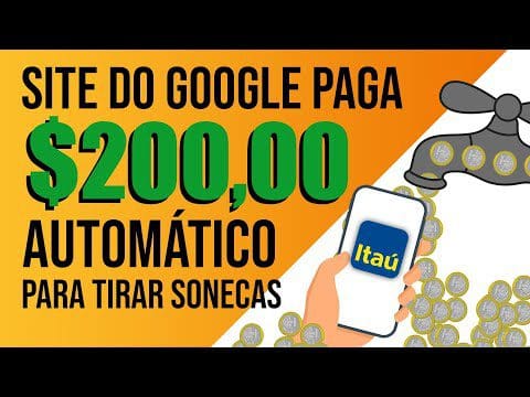 NOVO SITE do GOOGLE PAGANDO $200 no AUTOMÁTICO PARA DORMIR ($200 por 5 Sonecas) Como Ganhar Dinheiro