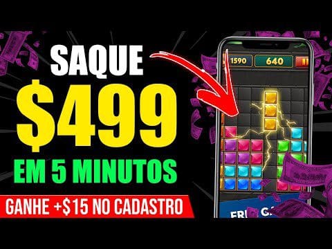 Saque $499 em 5 Minutos NESSE APP +GANHE $15 NO CADASTRO E JA PODE SACAR/Ganhar Dinheiro na Internet