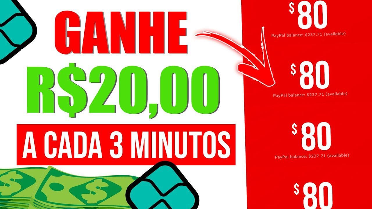 Receba $20,00 A Cada 7 Minutos no seu Pix [Prova de Pagamento] Como Ganhar Dinheiro na Internet