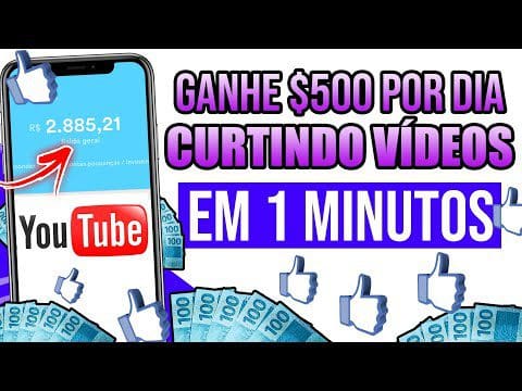 Ganhe $500 POR DIA Curtindo Vídeos no Youtube| 50 Curtidas = $2.229/Como Ganhar Dinheiro na Internet