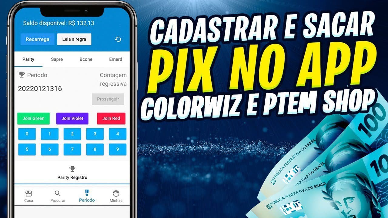 Como Cadastrar e Sacar PIX no APP COLORWIZ e PTEM SHOP (FÁCIL e RÁPIDO) Ganhe Dinheiro na Internet