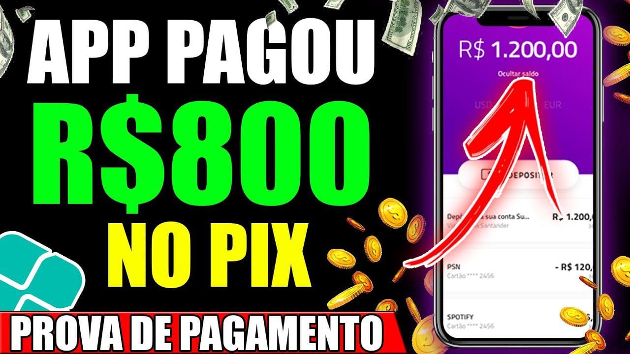 [ME PAGOU R$800,00] APP QUE GANHA DINHEIRO DE VERDADE NO PIX – Como Ganhar Dinheiro na Internet