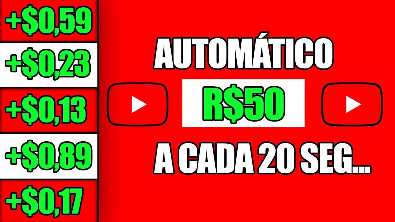 Ganhe ATÉ R$28,46 A CADA 20 SEGUNDOS ASSISTINDO VÍDEOS DO YOUTUBE (Como ganhar dinheiro online)