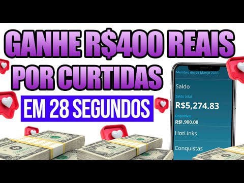 GANHE ATÉ $400 Reais APENAS CURTINDO VÍDEOS [Prova de Pagamento] Como Ganhar Dinheiro na Internet