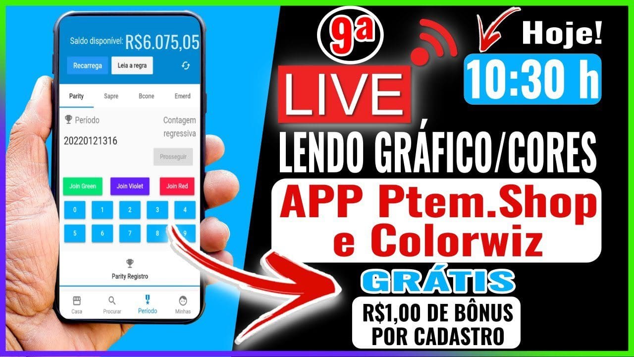 🚀 LIVE 9 APLICATIVO COLORWIZ e PTEM SHOP (++BÔNUS + ESTRATÉGIA) Ganhe Dinheiro na Internet