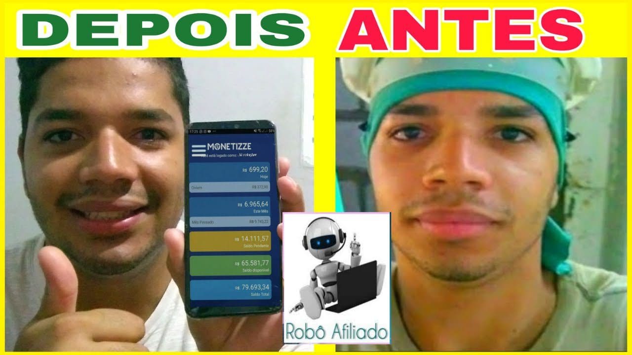 Meus Antes e Depois Robô Afiliado Funciona? Robô Afiliado do Luiz Silva