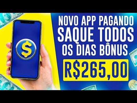 🤑BÔNUS R$265,00 Novo Aplicativo Pagando [SAQUE TODOS OS DIAS] Como Ganhar Dinheiro na Internet