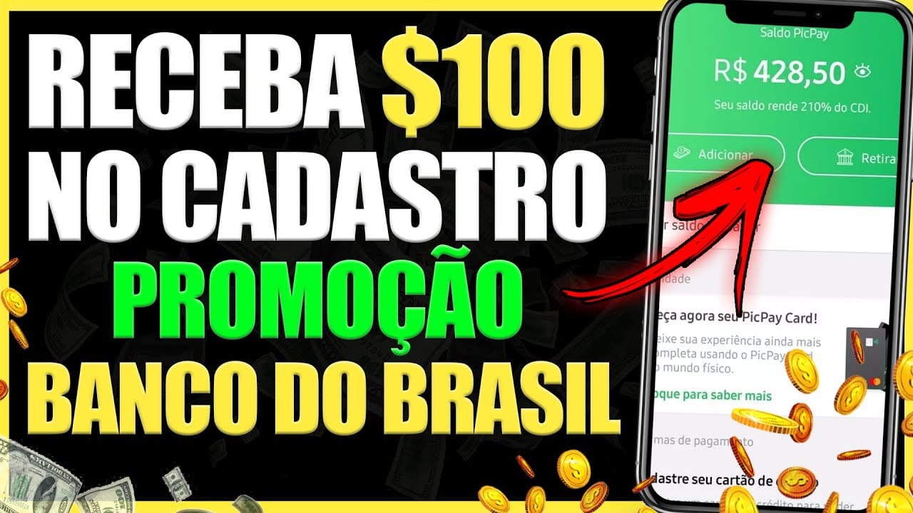 RECEBA agora R$100 no CADASTRO (Promoção Banco do Brasil) USE ESSE APP QUE GANHA DINHEIRO DE VERDADE