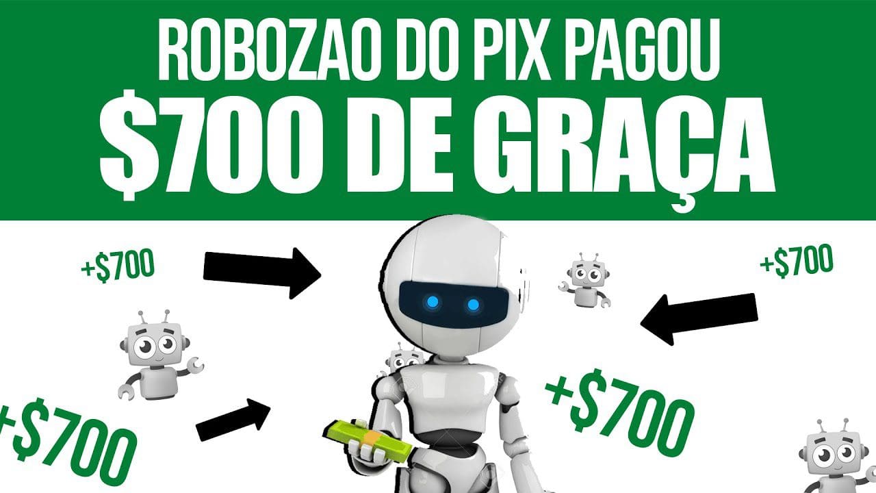 ROBÔZÃO DO PIX PAGOU NO MESMO DIA +GANHE R$700 de GRAÇA TODA HORA (NÃO É FAKE)Ganhar Dinheiro Online