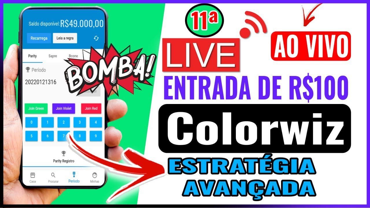 🚀 LIVE 11 APLICATIVO COLORWIZ e PTEM SHOP (Entrada de R$100😱) Ganhe Dinheiro na Internet