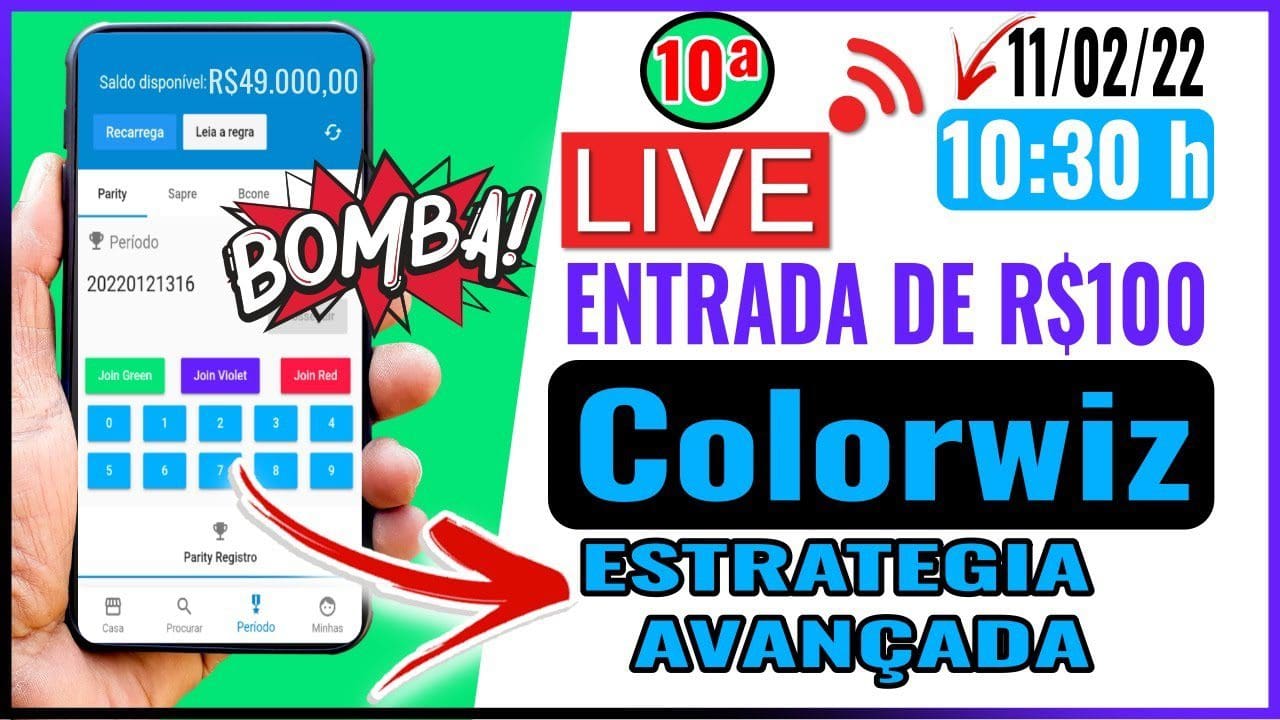 🚀 LIVE 10 APLICATIVO COLORWIZ e PTEM SHOP (Entrada de R$100😱) Ganhe Dinheiro na Internet