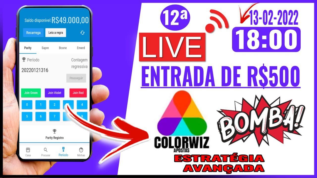 🟢LIVE 12 APLICATIVO COLORWIZ e PTEM SHOP (😱Entrada de R$500) Ganhe Dinheiro na Internet