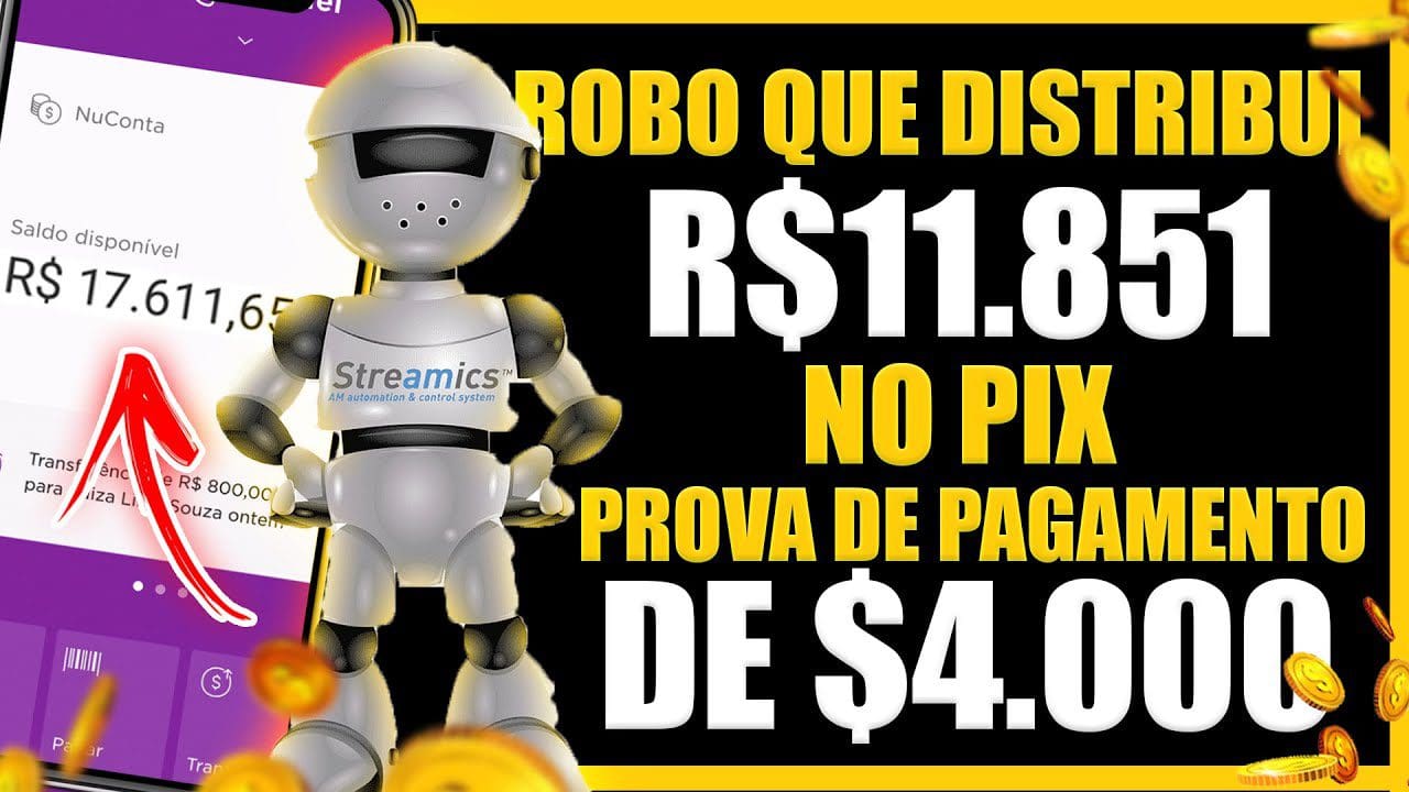 Ganhe até $11.851 com o ROBÔ de PIX que DISTRIBUI DINHEIRO TODO DIA/Como Ganhar Dinheiro na internet