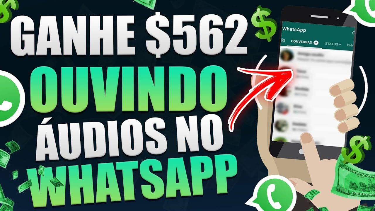 Ganhe $562 a cada 5 Horas OUVINDO AÚDIOS no WHATSAPP [100 Audios = $10] Como Ganhar Dinheiro Online