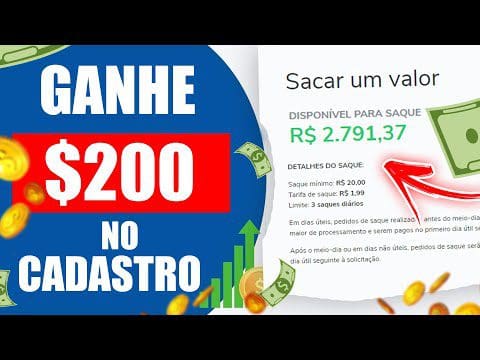 [PAGOU $200] TOP 3 APLICATIVOS PAGANDO NO CADASTRO via PIX/Aplicativo que Ganha Dinheiro de Verdade✅