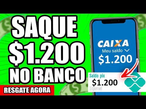 [CADASTROU GANHOU] Resgate $1.200 na sua Conta do Banco VIA PIX /Como Ganhar Dinheiro na internet.