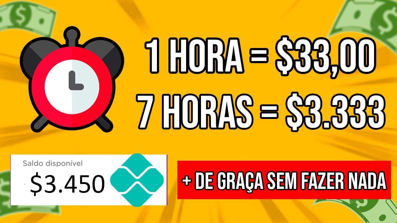 LANÇOU APP DANDO $33.00 POR HORA [App que Ganha dinheiro de Verdade]Como Ganhar Dinheiro na Internet