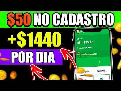 APP PAGA $1.440,00 NO PIX + GANHE $50,00 no CADASTRO/Como Ganhar Dinheiro – App Pagando no Cadastro