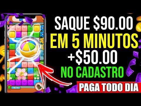 Saque $90.00 em 5 Minutos NESSE APP +GANHE $50.00 NO CADASTRO ✅ app que ganha dinheiro de verdade