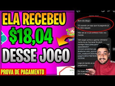 MINHA INSCRITA GANHOU $18,04 nesse APP de JOGO que GANHA DINHEIRO de VERDADE e MOSTROU o PAGAMENTO